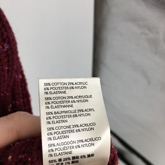 Free People Leo Tunic Sweater Womens Medium Wine Rib Cowl Neck Oversized NWT - Picture 7 of 11